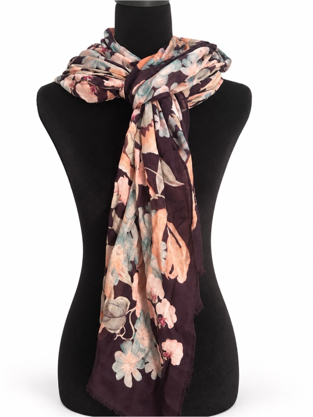 Coach Oblong Multicolor Bad Taste Floral Print Logo Modal/Silk Authentic NWT $95